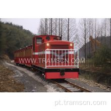 Trem de pista de combustão interna antiga para passear